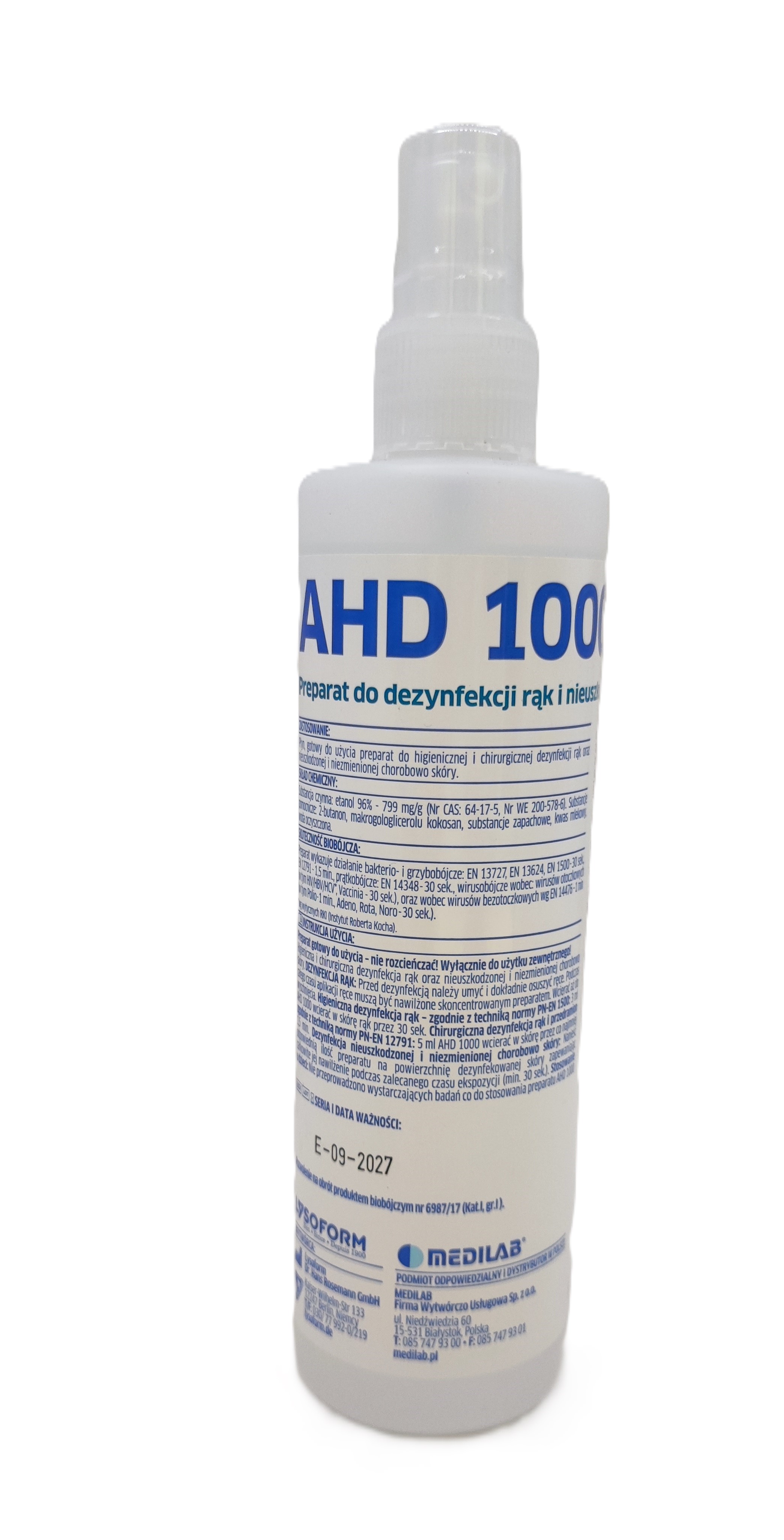 AHD1000, płyn do dezynfekcji, 250ml